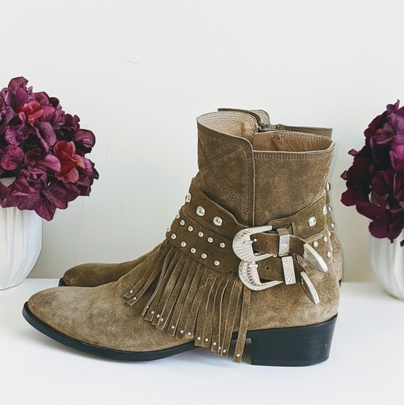 ❤️Sale♥️ Toral Fringe Buckle Ankle Booties - Picture 3 of 8